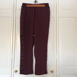 Silk detail lining pants